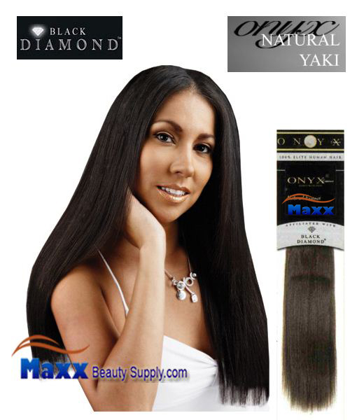 Black diamond ONYX Essence Human Hair Weave - Yaki 10", 12", 14"